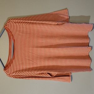 A New Day Striped 3/4 Sleeve Top